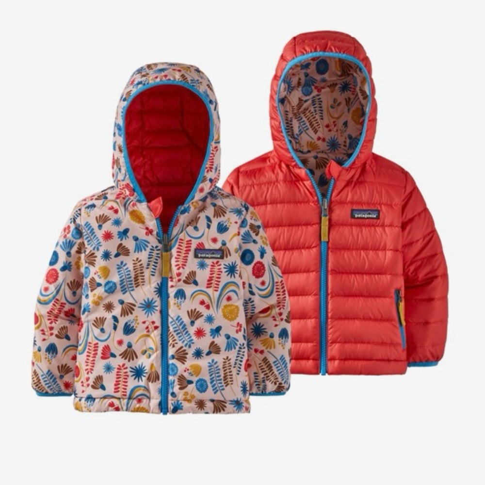 Patagonia Pink Floral Hooded Jacket